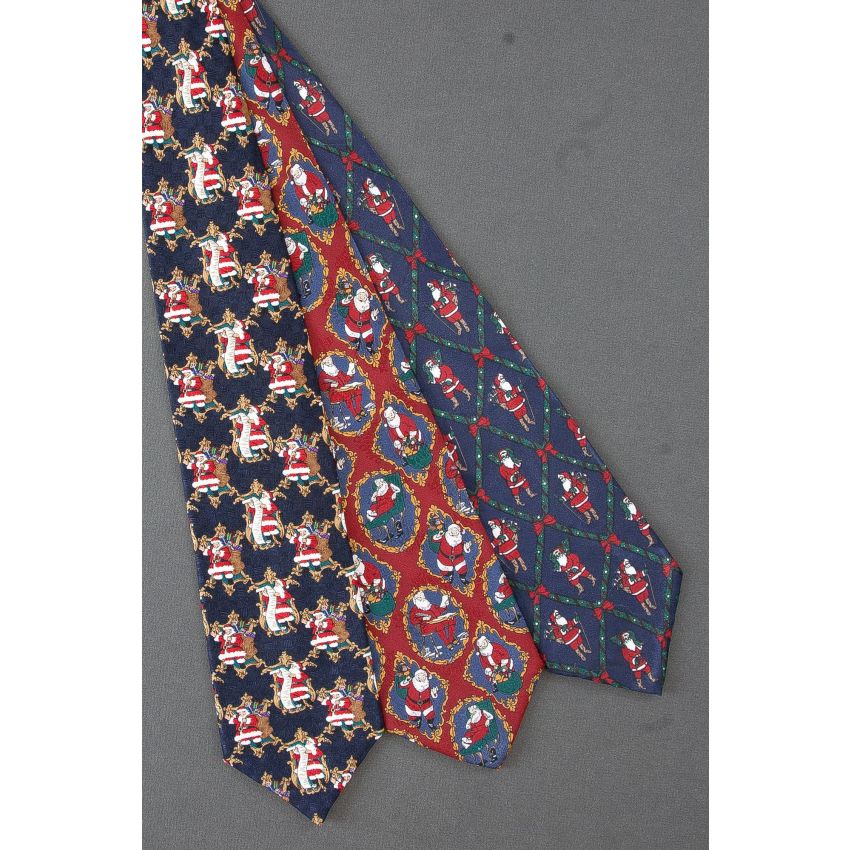 3 For $25 - Scenes of Santa Claus Neckties