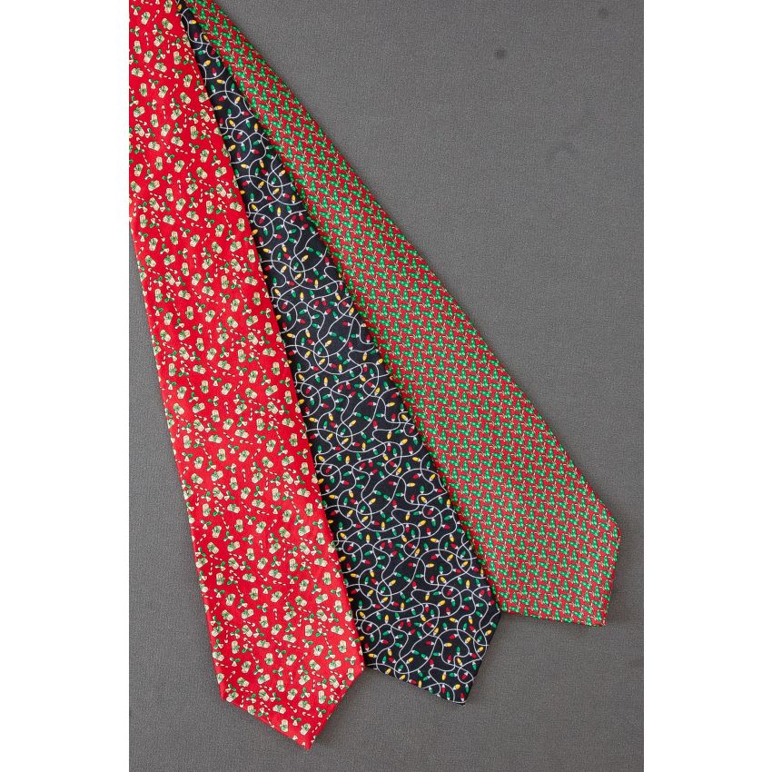 3 For $25 - Tiny Presents, Lights & Holly Neckties