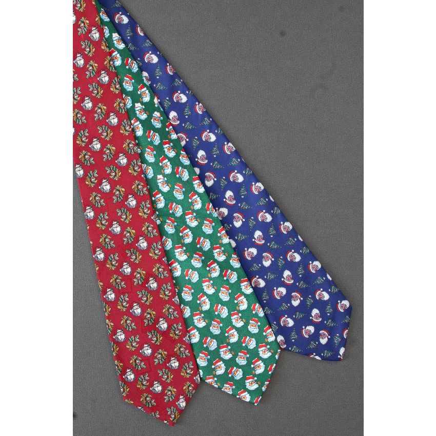 3 For $25 - Portrait of Santa Claus Neckties