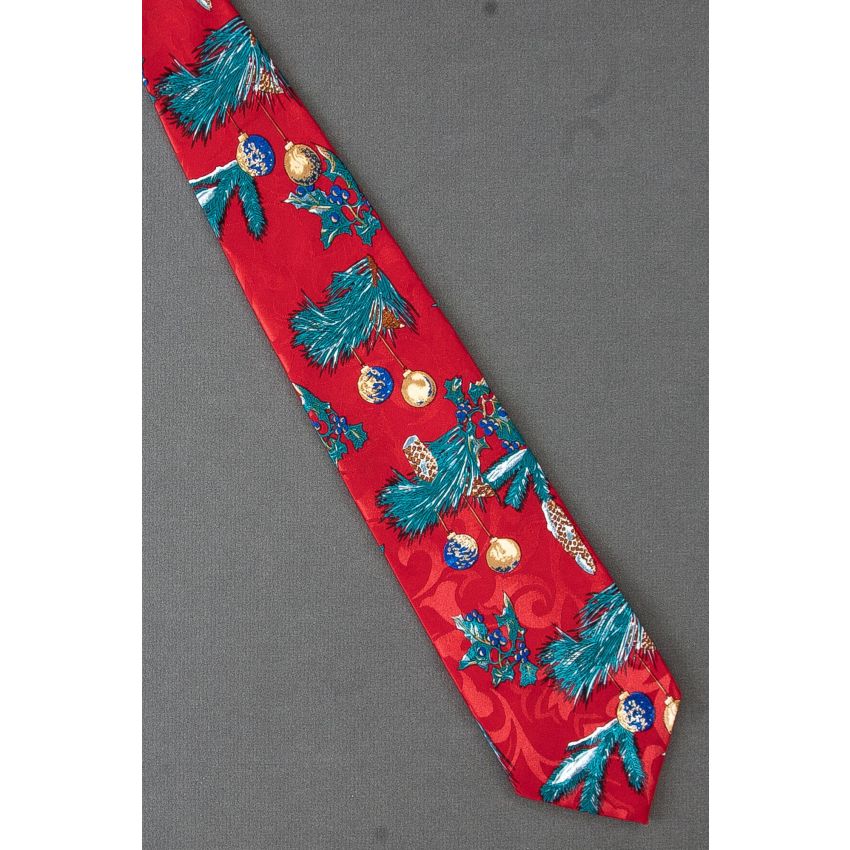 Christmas Ornaments Hang From Tree Branch Tie