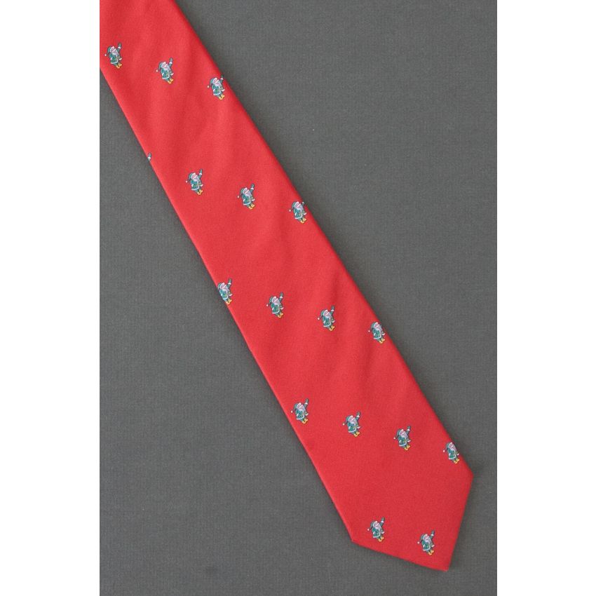 Santa Claus in Green Suit - 1980's Slim Neck Tie