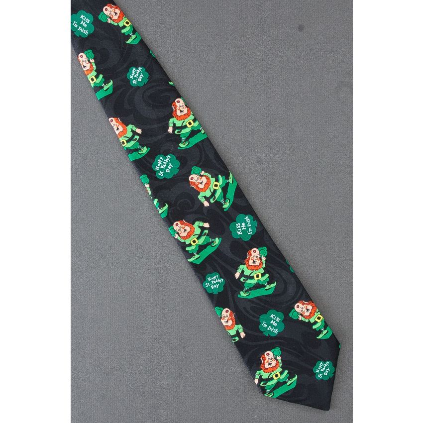 Kiss Me I'm Irish - Saint Patricks Leprechaun Tie