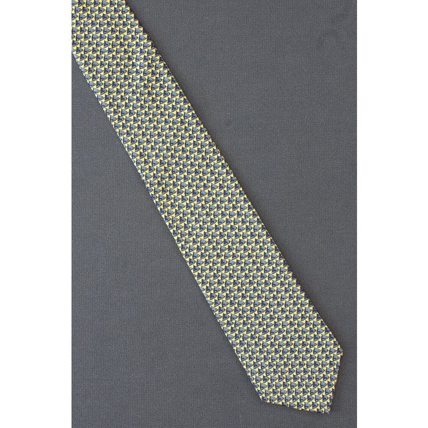 Fleet of Sailboats - Yellow Silk Old Navy Tie