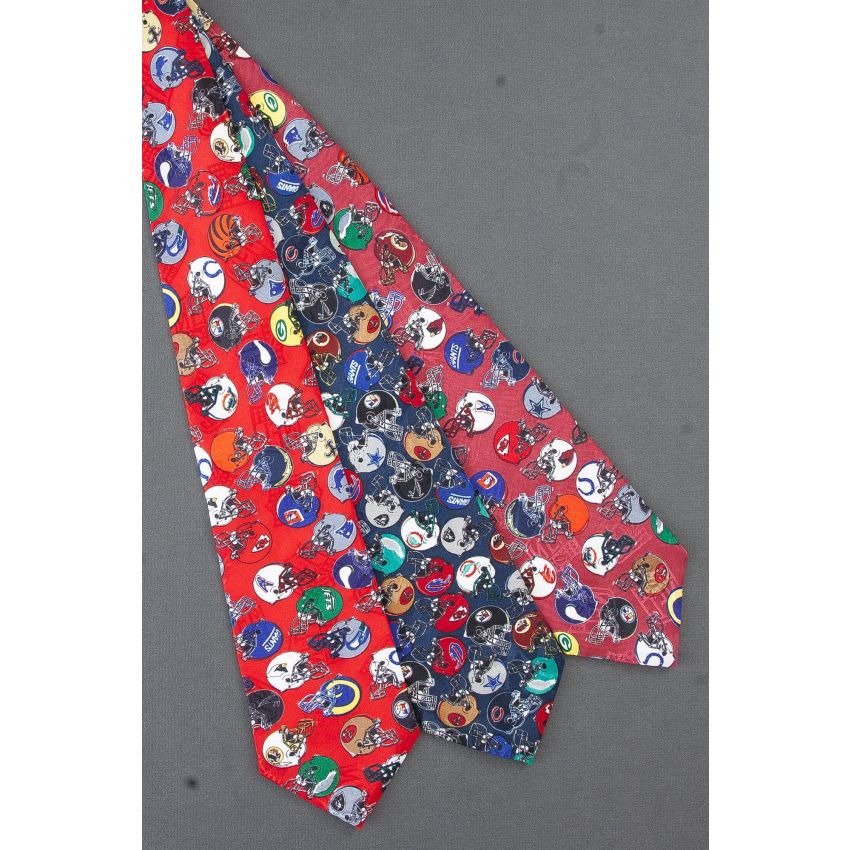 3 For $30 - NFL Football Helmets - Sports Neckties
