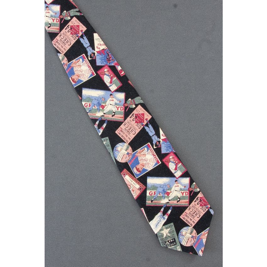 Baseball Scenes & Seat Tickets - Cotton Necktie