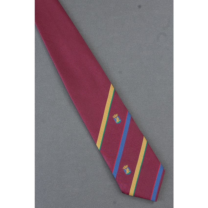 Crests Contain Lion & Topped by Crown Tie