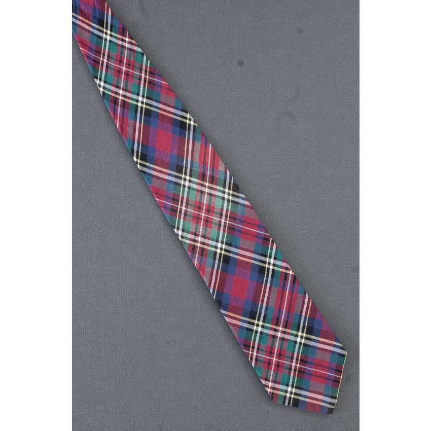 Red, Blue & Green Plaid - Men's Plaid Necktie