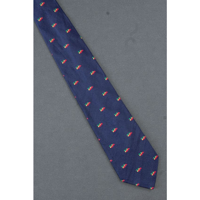 Pairs of Ducks - Navy Silk Richel Designer Necktie