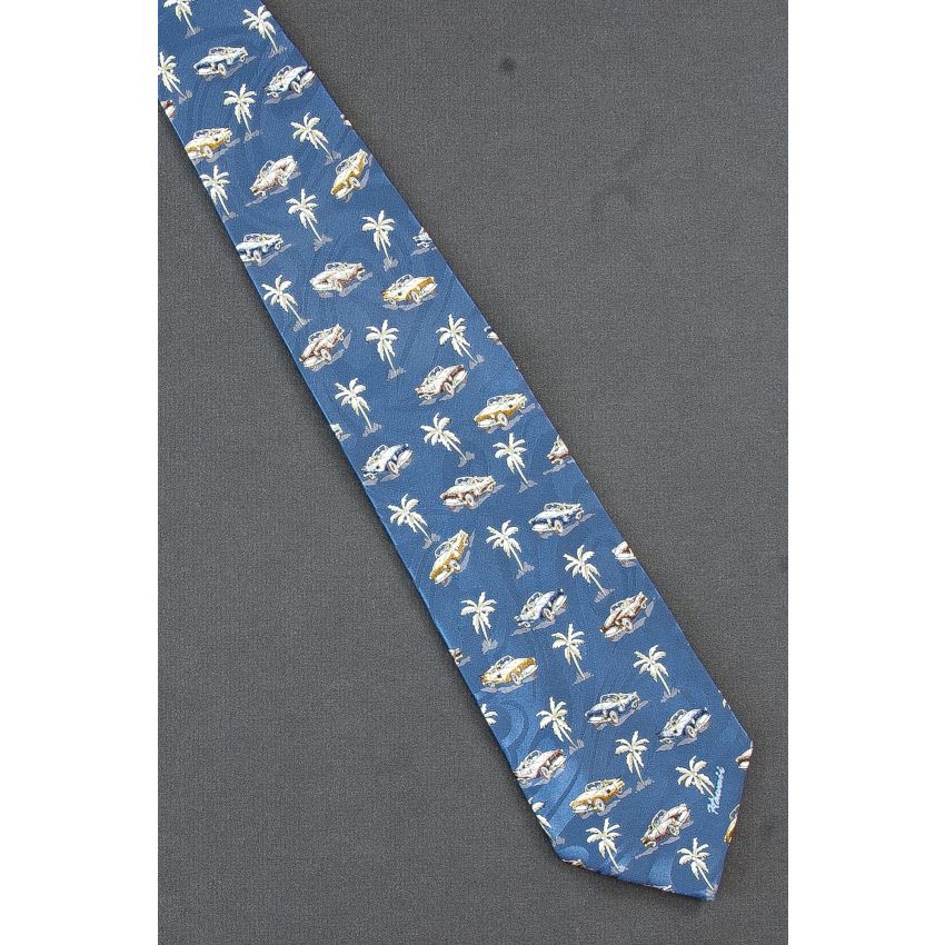 Convertible Car & Palm Trees in Hawaii Necktie
