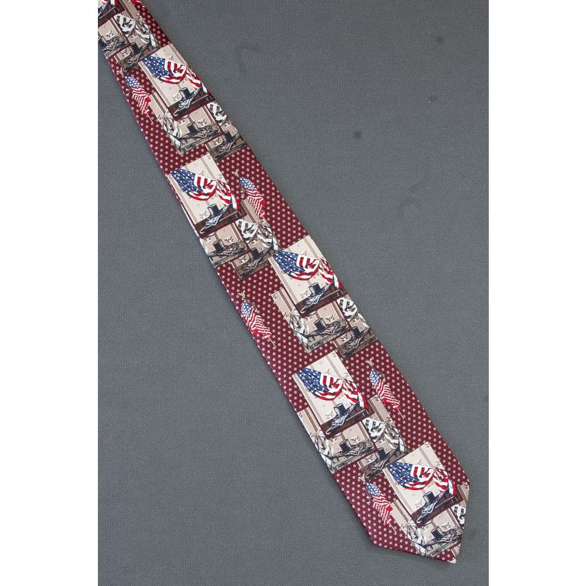 US Flag Scenes - Saturday Evening Post Necktie