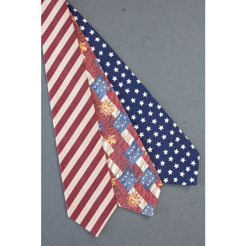 3 For $30 - US Flag Stars & Stripes Patriotic Ties