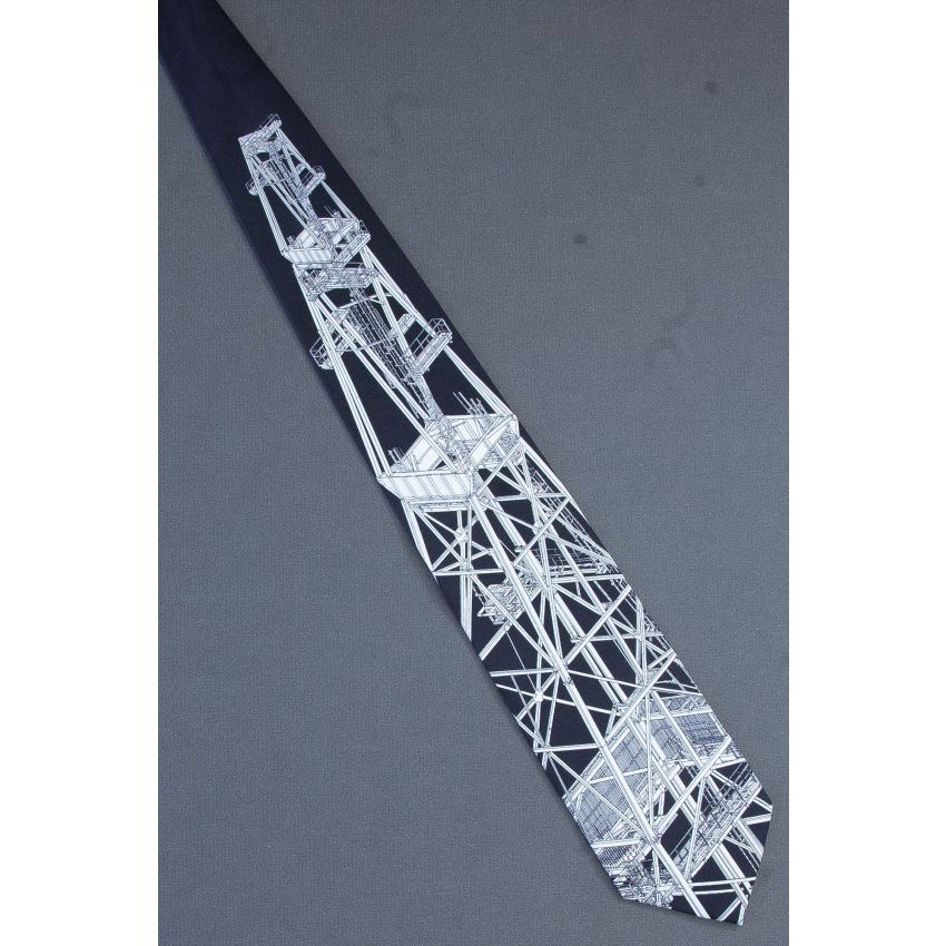 SME Steel Contractors Oil Derrick Silk Necktie