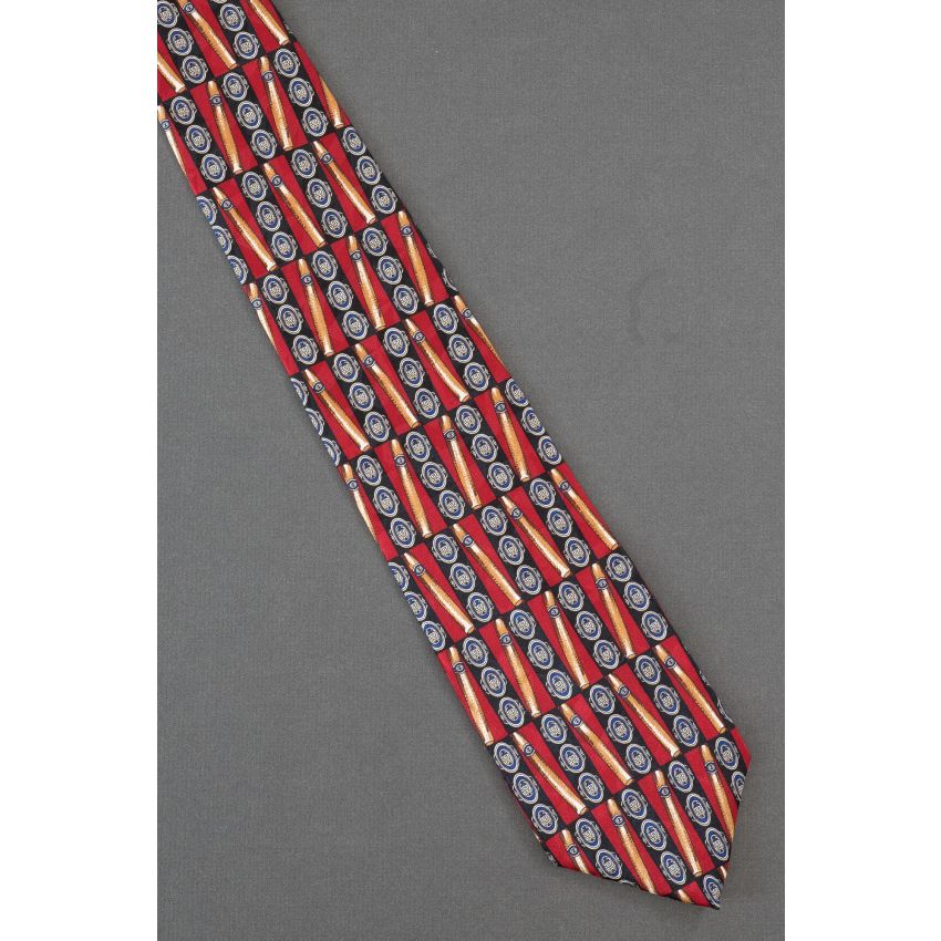 Cigars & Wrappers - Red Silk MBP Brand Necktie
