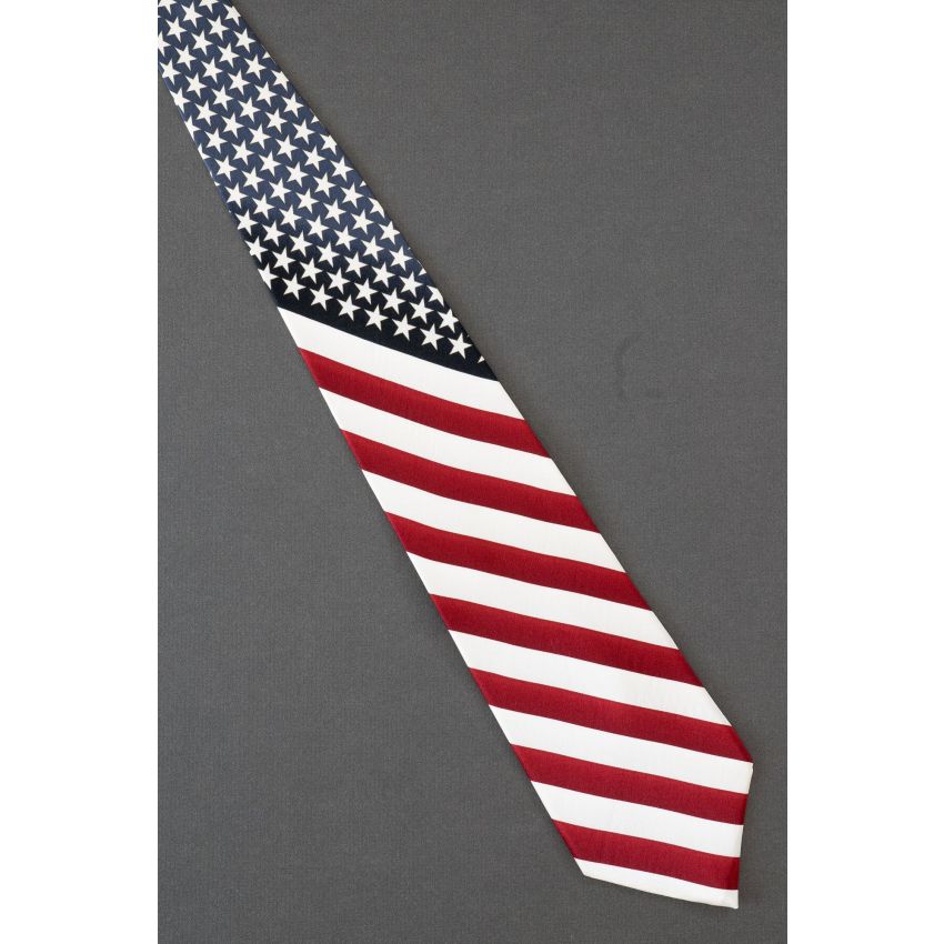 Fading Stars of American Flag - Silk Patriotic Tie