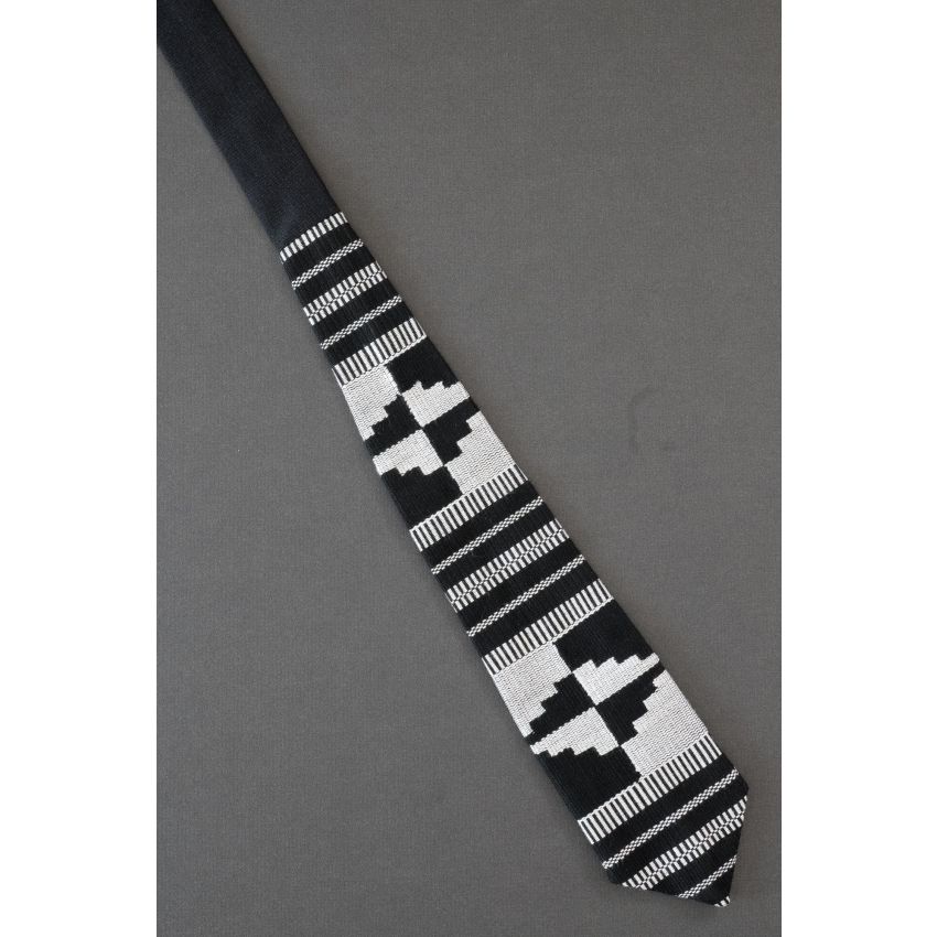 Black Geometric - Made in Ghana Boys Necktie