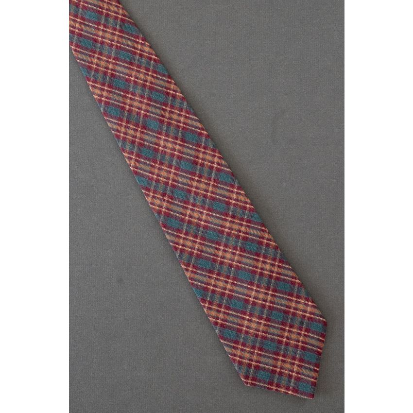 Red & Green - Men's Cotton Plaid Necktie
