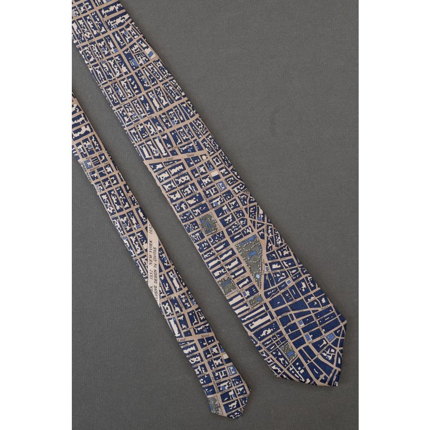 New York in 1852 - Blue Silk Civitas Necktie