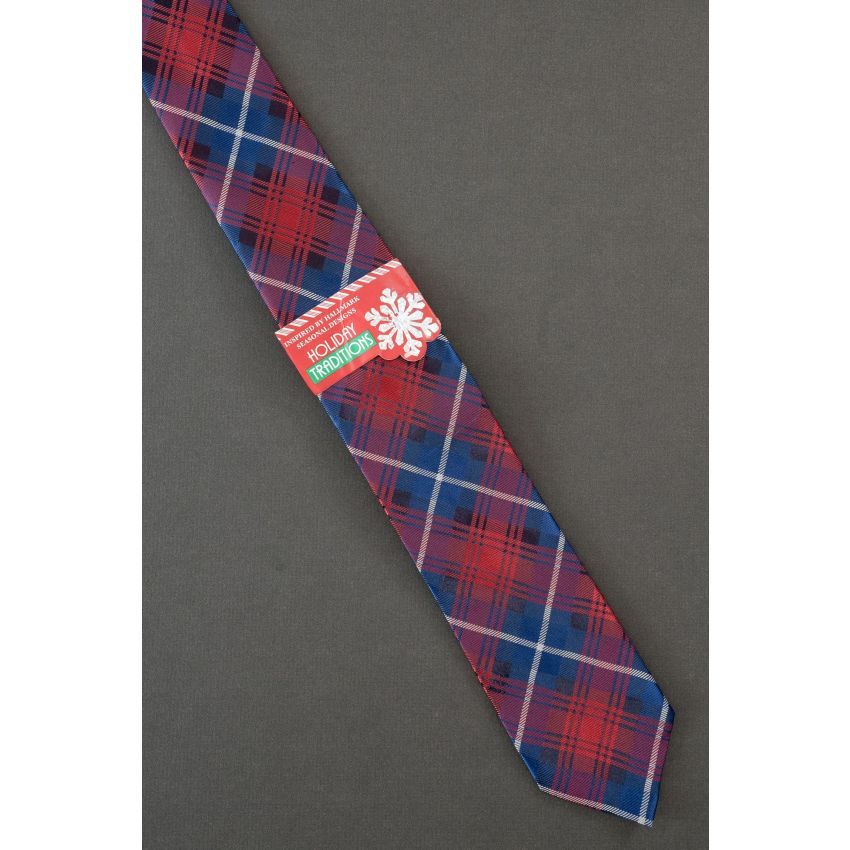 Red, White & Blue Plaid - Brand New Hallmark Tie
