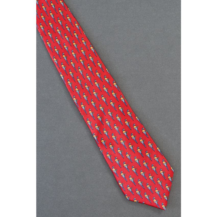Parrot Bird Allover - Silk Museum Artifacts Necktie