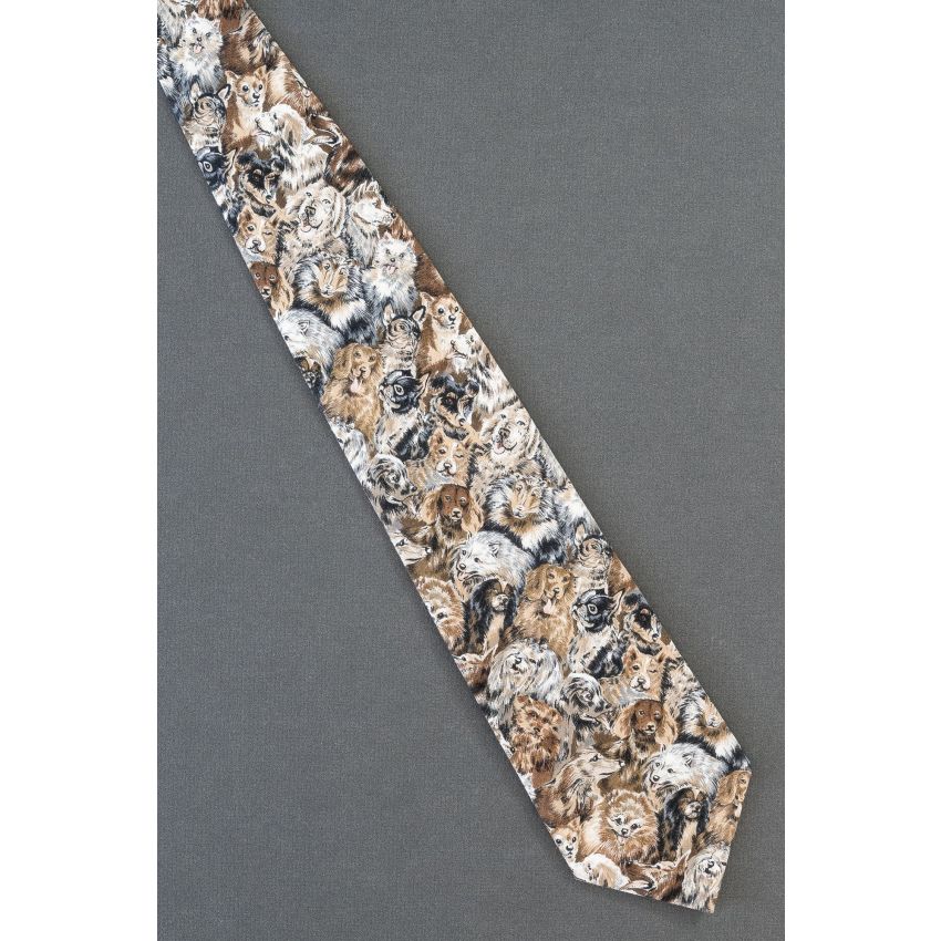 Various Dog Breeds - Mens Cotton Necktie