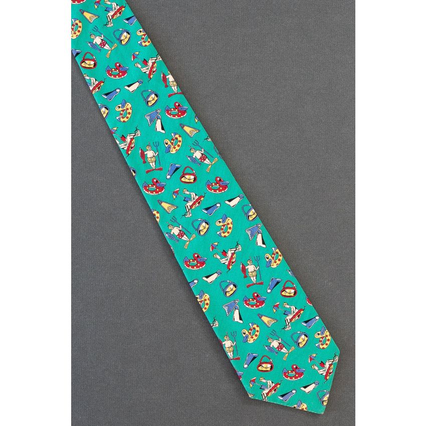 Dressed For A Day At The Beach & Fishing Necktie