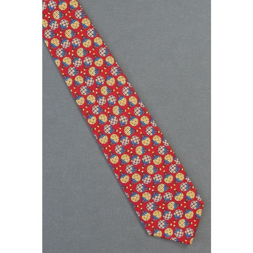 Grouping of Hot Air Balloons - Red Silk Tie