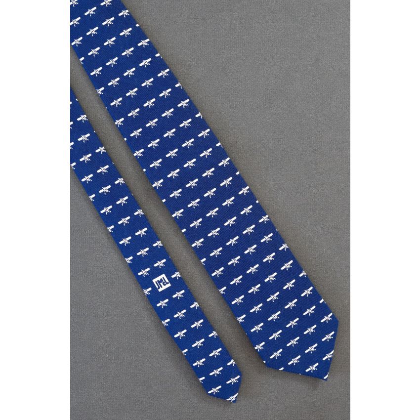 Airplane Repeat - Blue J. McLaughlin Necktie