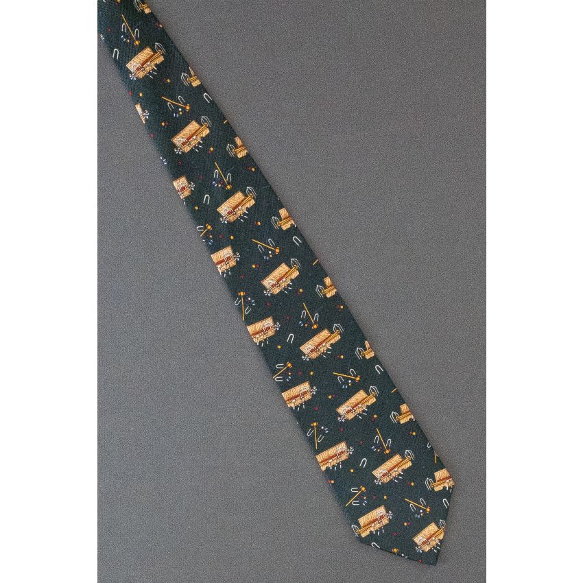 Game of Croquet - Navy Silk Belgravia Necktie