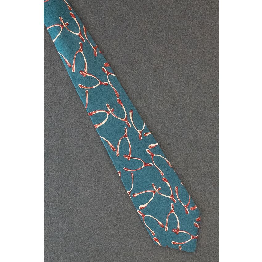 Wishbone - 1970s Vintage Cerruti Silk Necktie
