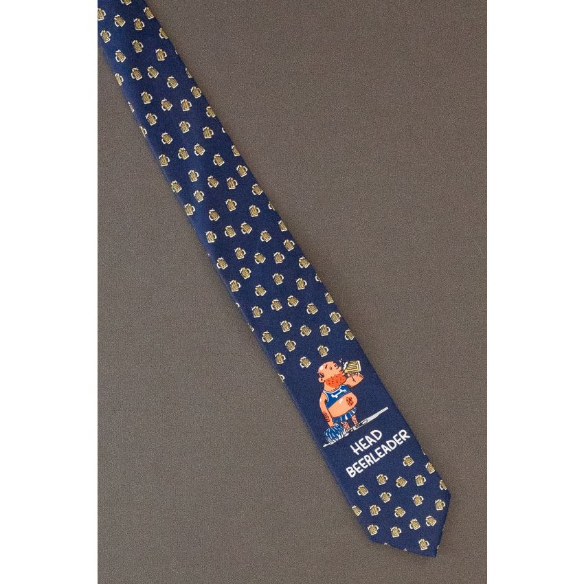 Head Beer Leader - Funny Cheerleader Necktie