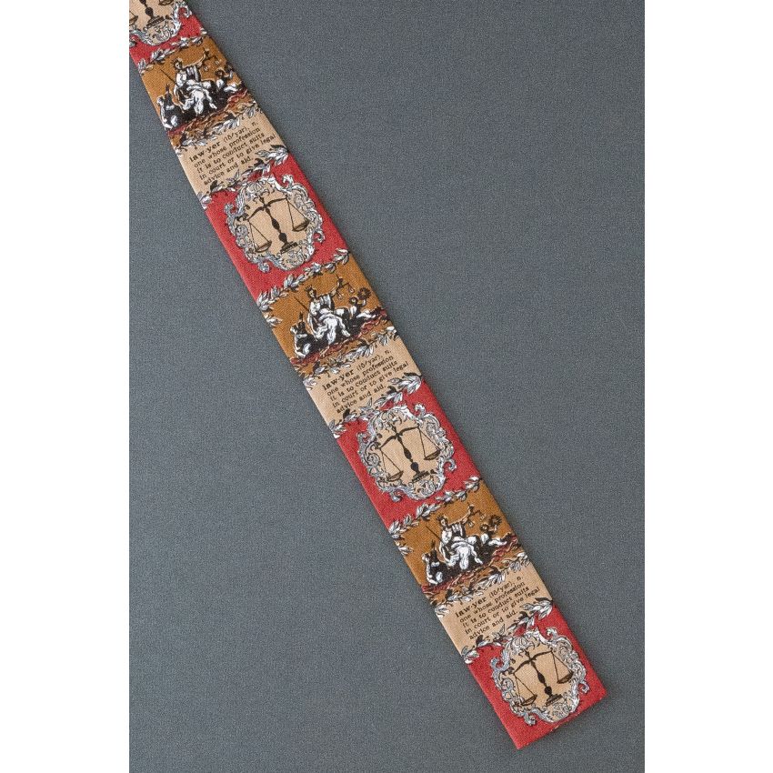 Lawyer or Attorney - 50s Skinny Square End Tie