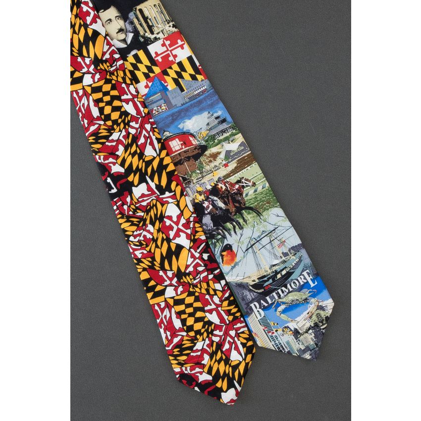2 For $40- Baltimore & Maryland State Flag Ties