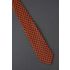 Gold Crossed Chains - Silk Red Necktie