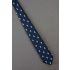 White Knot Repeat - 1980s Skinny Navy Tie
