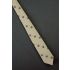 Horse & Laurel Wreath - 1980s Skinny Beige Tie