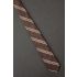 Brown & Peach Stripe - 1950s Skinny Necktie