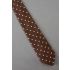 Fleur-de-Lis Repeat - 70's Vintage Brown Necktie