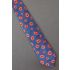 Kiss Me Ask Red Lips - Navy Blue Silk Necktie