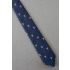 Shriner Logo Repeat - 80's Skinny Navy Necktie