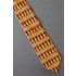 Rows of Gold Tassels - Red Silk Echo Necktie