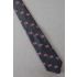 Purple Bull Allover - 70s 80s Black Necktie