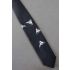 Two Gazelles Prancing - 1970's Black Necktie