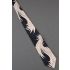 Large Feathers on Black Silk Bachrach Necktie