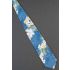 Orchid Flowers - Men's Blue Cotton Necktie